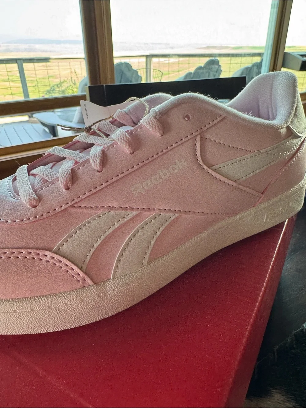 Reebok Kids Pink and White Classic Sneaker